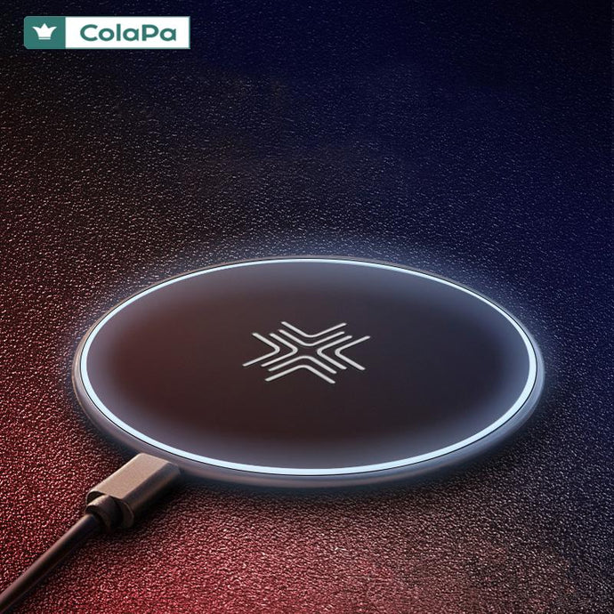 10W Wireless Charger , Qi Fast Wireless Charging Pad LED Breathing Light For iPhone X8 Samsung Note 8 S8 S7 S6 *47% OFF* - ColaPa - Discover Hot Mobile Accessories Online